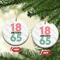 Vintage Juneteenth 1865 Ceramic Ornament Retro Striped Number Graphic