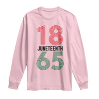 Vintage Juneteenth 1865 Long Sleeve Shirt Retro Striped Number Graphic