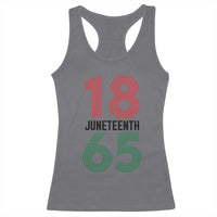 Vintage Juneteenth 1865 Racerback Tank Top Retro Striped Number Graphic