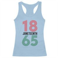 Vintage Juneteenth 1865 Racerback Tank Top Retro Striped Number Graphic