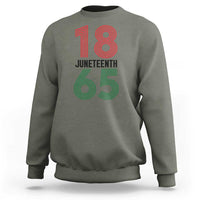 Vintage Juneteenth 1865 Sweatshirt Retro Striped Number Graphic