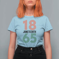 Vintage Juneteenth 1865 T Shirt For Women Retro Striped Number Graphic