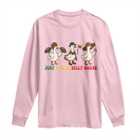 Funny Just A Free Silly Goose Long Sleeve Shirt Juneteenth Freedom Day