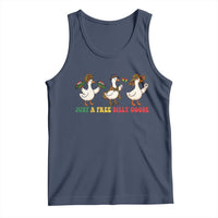 Funny Just A Free Silly Goose Tank Top Juneteenth Freedom Day