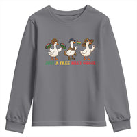 Funny Just A Free Silly Goose Youth Sweatshirt Juneteenth Freedom Day
