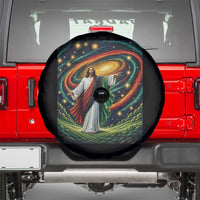 Black Jesus Juneteenth Spare Tire Cover African American Christian Pride