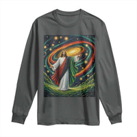 Black Jesus Juneteenth Long Sleeve Shirt African American Christian Pride