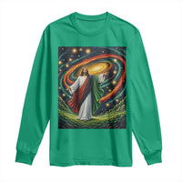 Black Jesus Juneteenth Long Sleeve Shirt African American Christian Pride