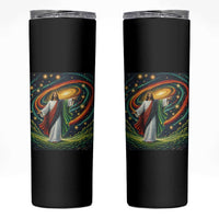 Black Jesus Juneteenth Skinny Tumbler African American Christian Pride