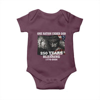 One Nation Under God 250th Anniversary Baby Onesie American Patriotic Faith
