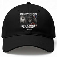 One Nation Under God 250th Anniversary Baseball Cap American Patriotic Faith