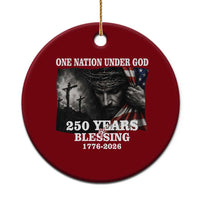 One Nation Under God 250th Anniversary Ceramic Ornament American Patriotic Faith