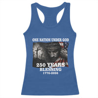 One Nation Under God 250th Anniversary Racerback Tank Top American Patriotic Faith