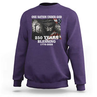 One Nation Under God 250th Anniversary Sweatshirt American Patriotic Faith