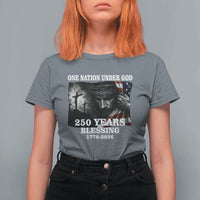 One Nation Under God 250th Anniversary T Shirt For Women American Patriotic Faith