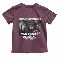 One Nation Under God 250th Anniversary Toddler T Shirt American Patriotic Faith