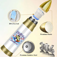 Funny Patriotic Alligator Bullet Tumbler Chill The Fourth Out
