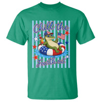 Funny Patriotic Alligator T Shirt Chill The Fourth Out