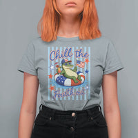 Funny Patriotic Alligator T Shirt For Women Chill The Fourth Out