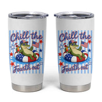 Funny Patriotic Alligator Tumbler Cup Chill The Fourth Out