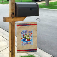 Funny Patriotic Alligator Patriotic Garden Flag Chill The Fourth Out