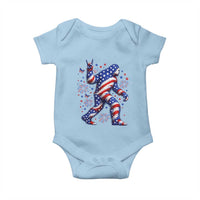 Funny Patriotic Bigfoot Baby Onesie 4th Of July Freedom