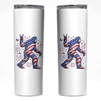 Funny Patriotic Bigfoot Skinny Tumbler 4th Of July Freedom