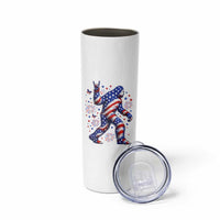 Funny Patriotic Bigfoot Skinny Tumbler 4th Of July Freedom