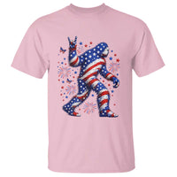 Funny Patriotic Bigfoot T Shirt 4th Of July Freedom