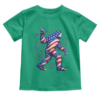 Funny Patriotic Bigfoot Toddler T Shirt 4th Of July Freedom