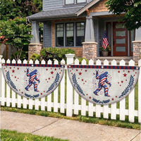 Funny Bigfoot Patriotic Fan Flag 4th Of July Freedom