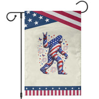Funny Patriotic Bigfoot Patriotic Garden Flag 4th Of July Freedom