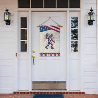 Funny Patriotic Bigfoot Patriotic Garden Flag 4th Of July Freedom
