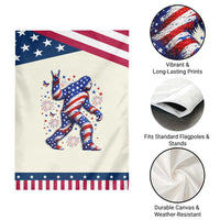 Funny Patriotic Bigfoot Patriotic Garden Flag 4th Of July Freedom