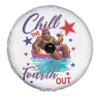 Funny Bigfoot 4th Of July Spare Tire Cover Chill The Fourth Out