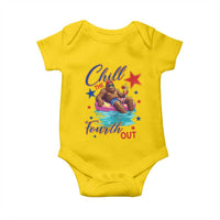 Funny Bigfoot 4th Of July Baby Onesie Chill The Fourth Out