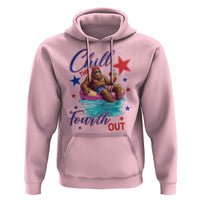 Funny Bigfoot 4th Of July Hoodie Chill The Fourth Out