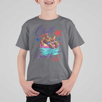 Funny Bigfoot 4th Of July T Shirt For Kid Chill The Fourth Out