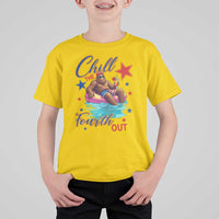 Funny Bigfoot 4th Of July T Shirt For Kid Chill The Fourth Out