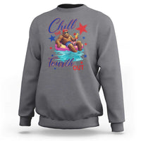 Funny Bigfoot 4th Of July Sweatshirt Chill The Fourth Out