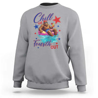 Funny Bigfoot 4th Of July Sweatshirt Chill The Fourth Out