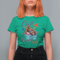 Funny Bigfoot 4th Of July T Shirt For Women Chill The Fourth Out