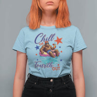 Funny Bigfoot 4th Of July T Shirt For Women Chill The Fourth Out