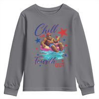 Funny Bigfoot 4th Of July Youth Sweatshirt Chill The Fourth Out