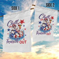 Funny Patriotic Persian Cat Garden Flag Chill The Fourth Out