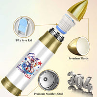 Funny Patriotic Persian Cat Bullet Tumbler Chill The Fourth Out