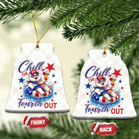 Funny Patriotic Persian Cat Ceramic Ornament Chill The Fourth Out