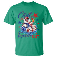 Funny Patriotic Persian Cat T Shirt Chill The Fourth Out