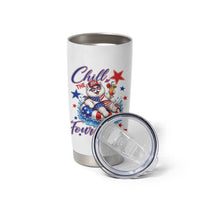 Funny Patriotic Persian Cat Tumbler Cup Chill The Fourth Out