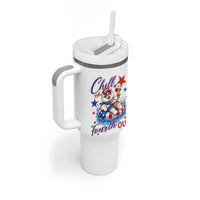 Funny Patriotic Persian Cat Tumbler With Handle Chill The Fourth Out